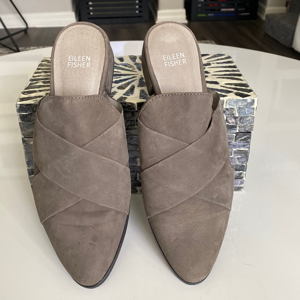 Eileen Fisher Suede Mules